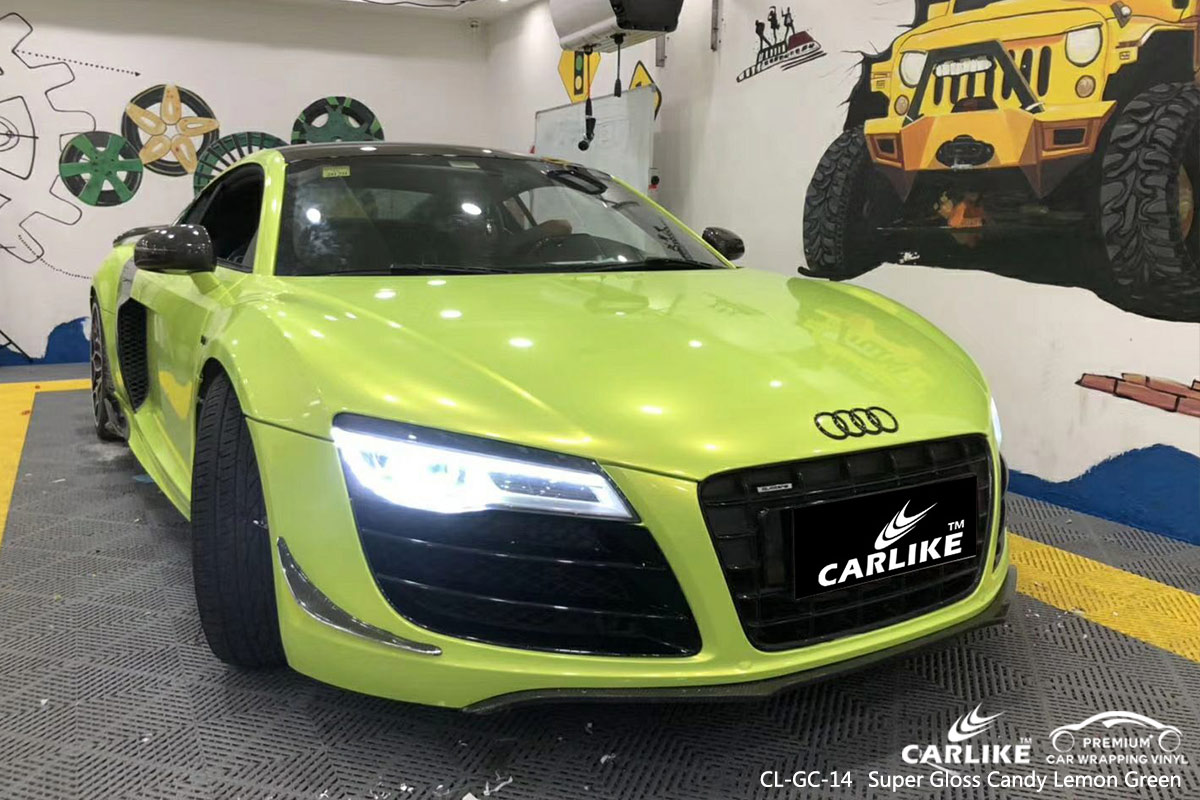 CL-GC-14 super gloss candy lemon green wrap my car for AUDI Vermont United States