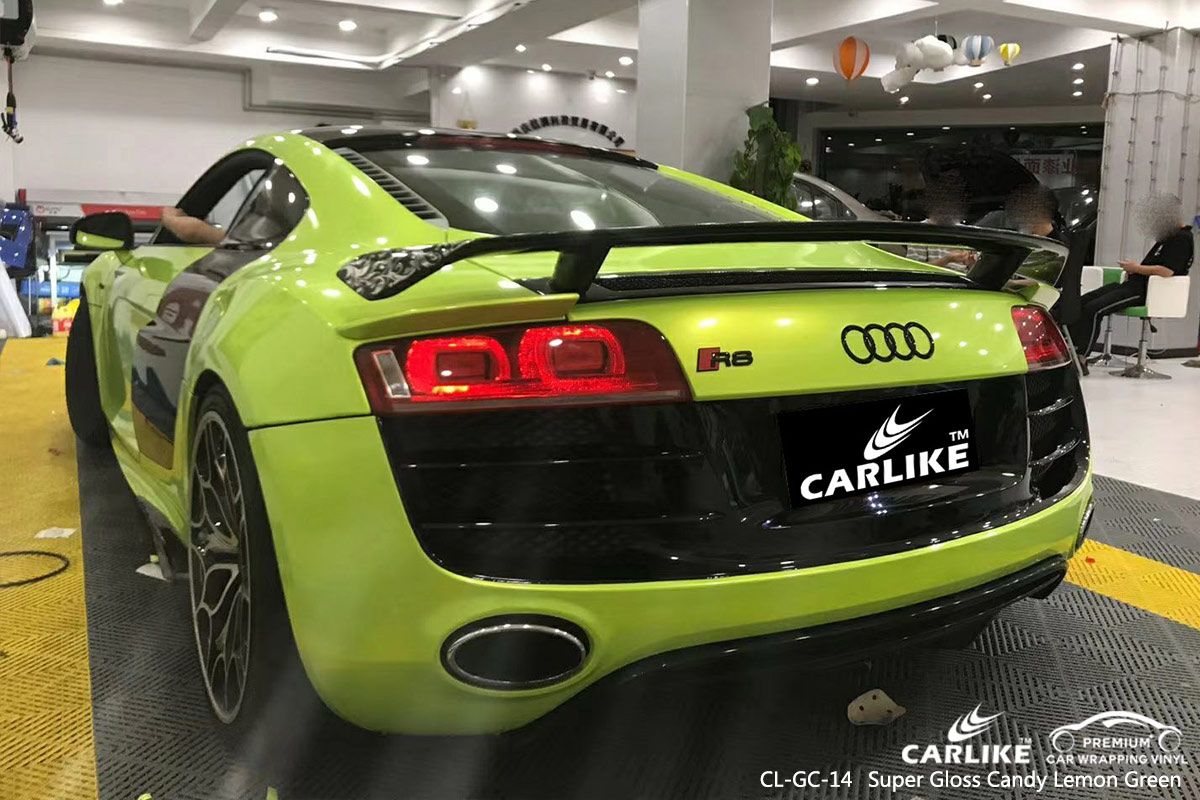 CL-GC-14 super gloss candy lemon green wrap my car for AUDI Vermont United States