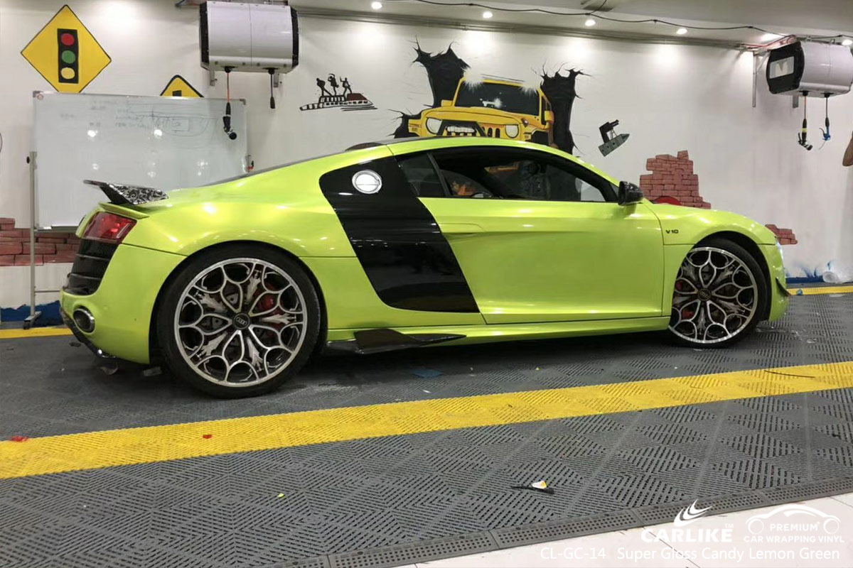 CL-GC-14 super gloss candy lemon green wrap my car for AUDI Vermont United States