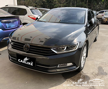 CL-GE-02 VOLKSWAGEN Free State Güney Afrika için parlak elektro metalik siyah araba folyosu