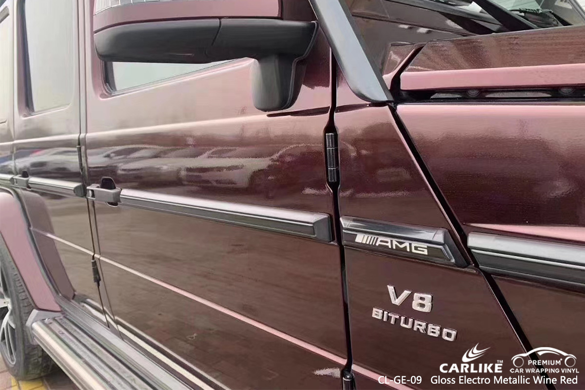 CL-GE-09 gloss electro metallic wine red protective vinyl for cars for MERCEDES-BENZ Berlin Germany