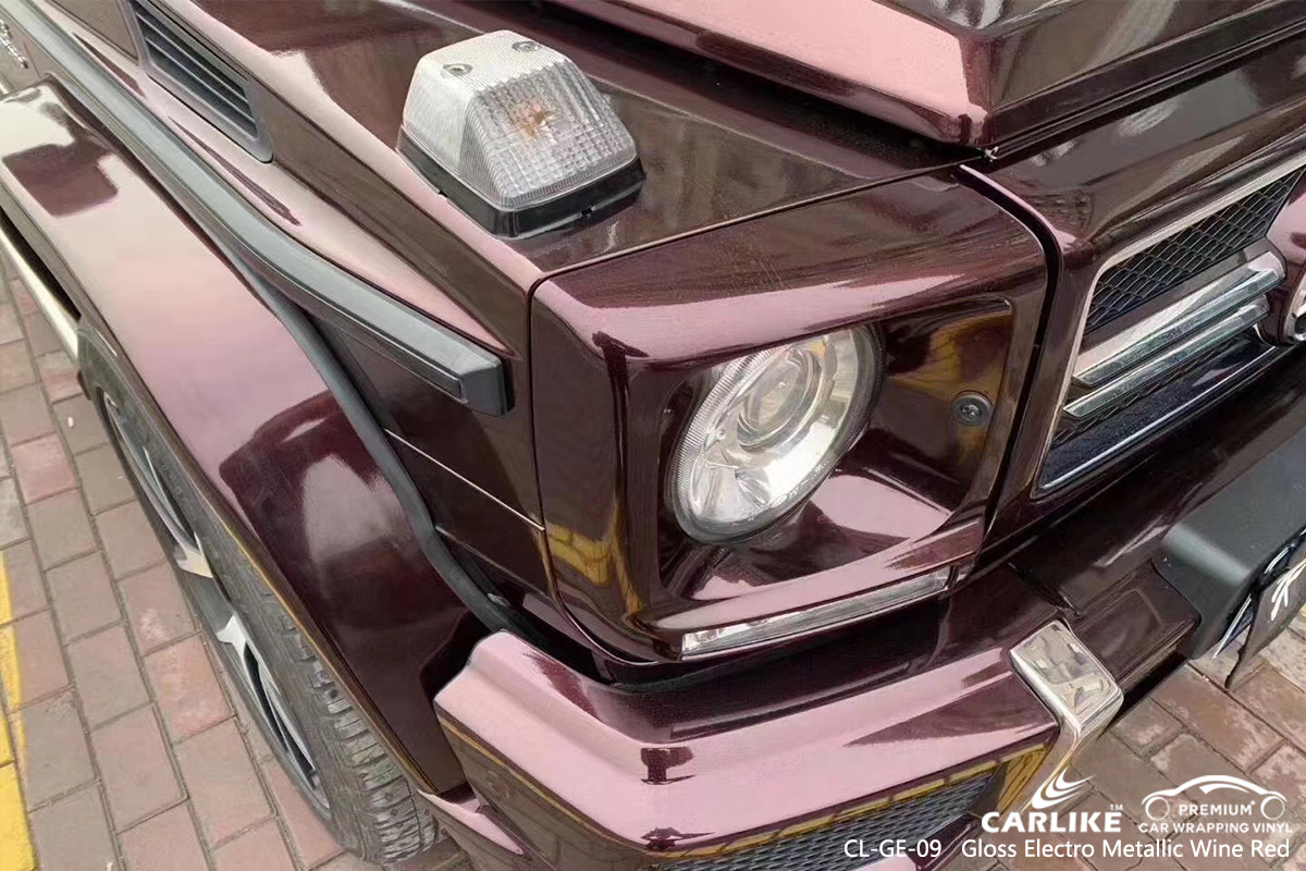 CL-GE-09 gloss electro metallic wine red protective vinyl for cars for MERCEDES-BENZ Berlin Germany
