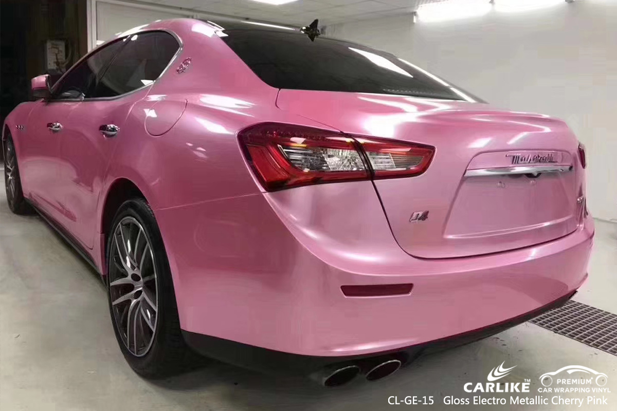 CL-GE-15 gloss electro metallic cherry pink high gloss vinyl wrap for MASERATI Krasnoyarsk Krai Russia