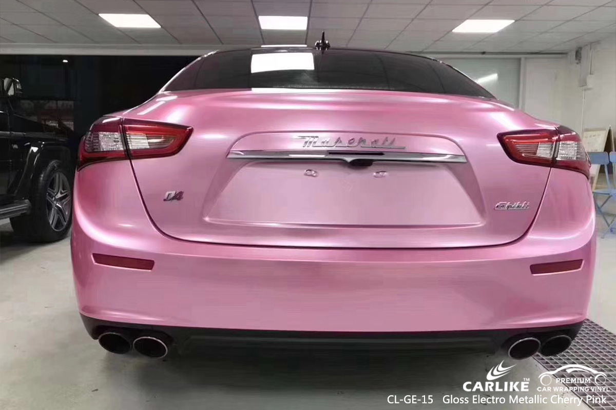 CL-GE-15 gloss electro metallic cherry pink high gloss vinyl wrap for MASERATI Krasnoyarsk Krai Russia