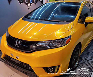 HONDA Güney Hollanda Hollanda için CL-GE-17 parlak elektro metalik koyu sarı sarma araba siyah mat