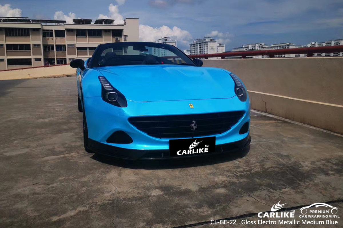 CL-GE-22 gloss electro metallic medium blue car vinyl material suppliers for FERRARI New Mexico United States