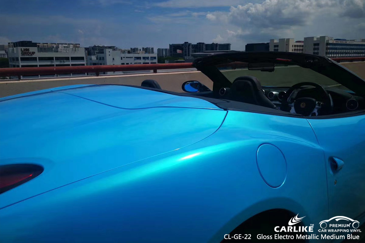 CL-GE-22 gloss electro metallic medium blue car vinyl material suppliers for FERRARI New Mexico United States