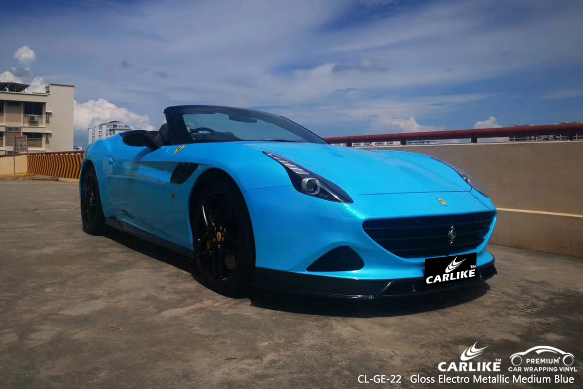CL-GE-22 gloss electro metallic medium blue car vinyl material suppliers for FERRARI New Mexico United States