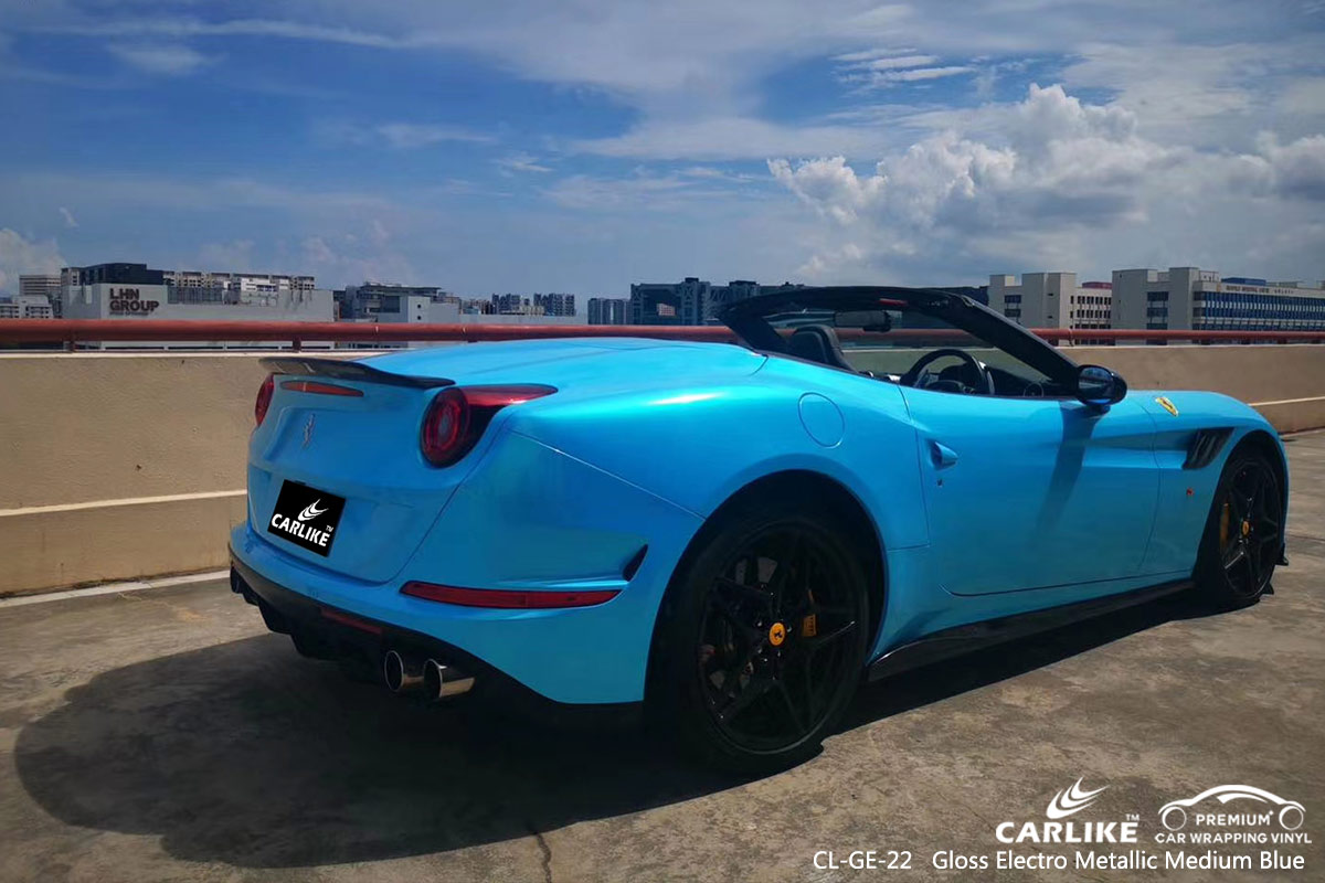 CL-GE-22 gloss electro metallic medium blue car vinyl material suppliers for FERRARI New Mexico United States