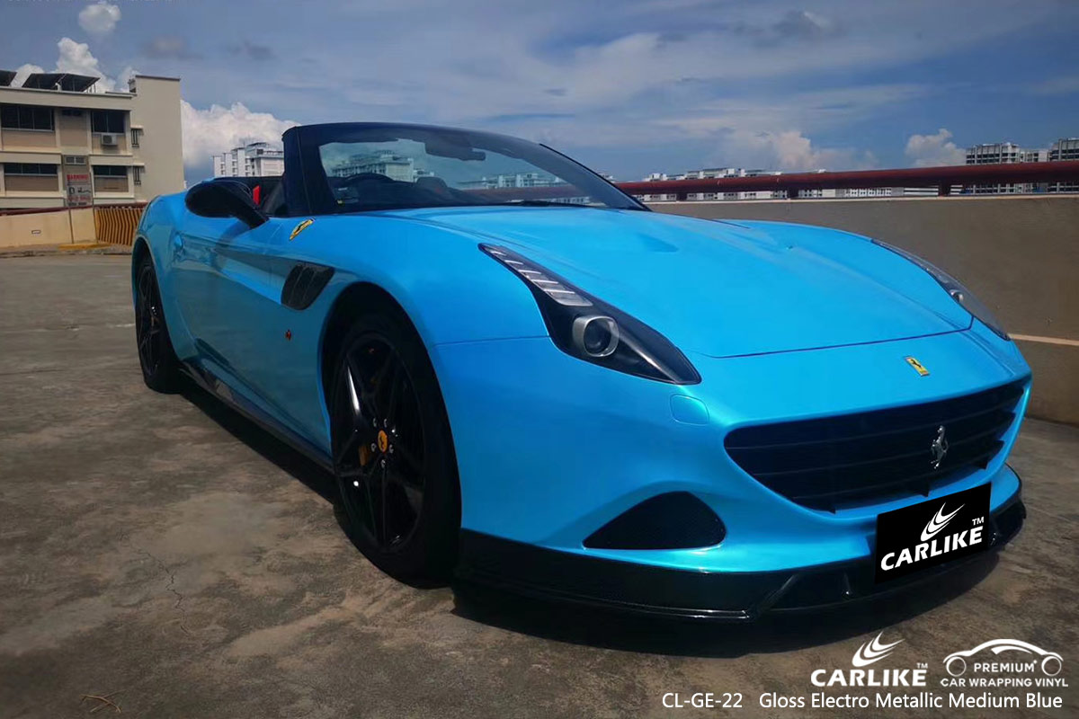 CL-GE-22 gloss electro metallic medium blue car vinyl material suppliers for FERRARI New Mexico United States
