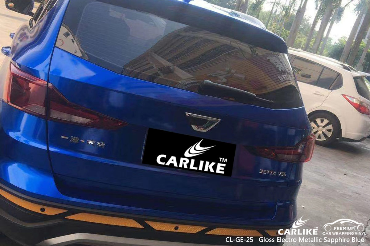 CL-GE-25 gloss electro metallic sapphire blue vinyl wrap for VOLKSWAGEN Mato Grosso Brazil