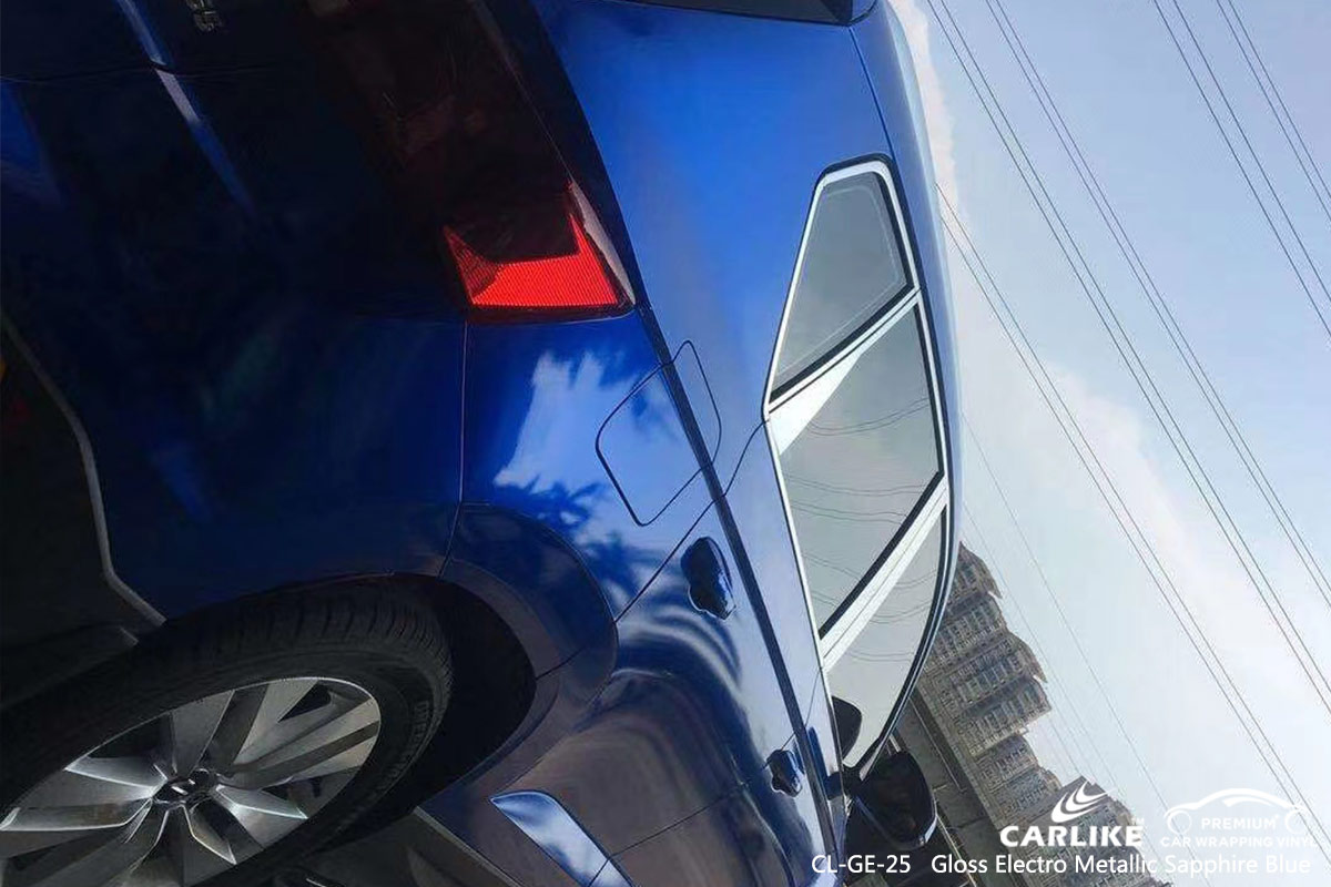 CL-GE-25 gloss electro metallic sapphire blue vinyl wrap for VOLKSWAGEN Mato Grosso Brazil