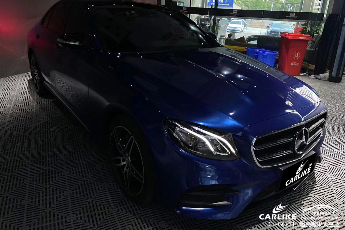CL-GE-25 gloss electro metallic sapphire blue vinyl wrap gloss for MERCEDES-BENZ Hawaii United States