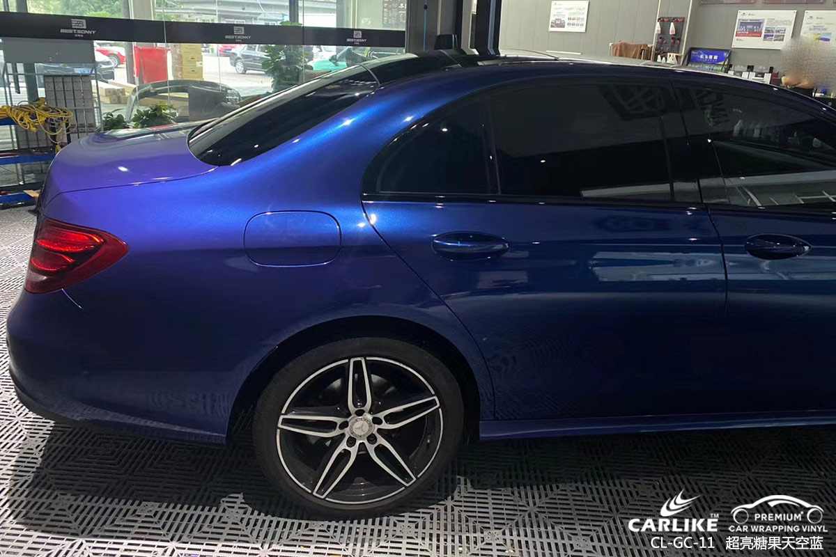CL-GE-25 gloss electro metallic sapphire blue vinyl wrap gloss for MERCEDES-BENZ Hawaii United States