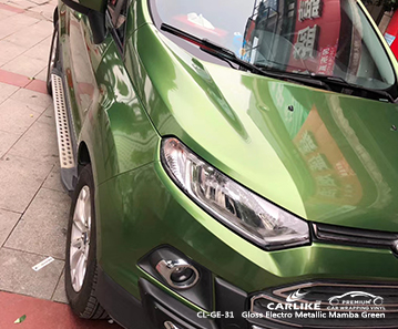 FORD Tennessee için CL-GE-31 parlak elektro metalik mamba yeşil sarma araba siyah mat