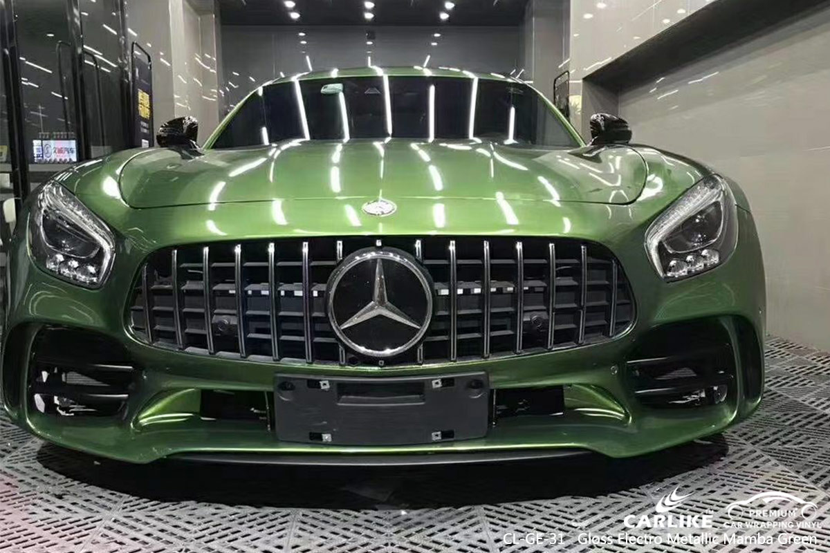 CL-GE-31 gloss electro metallic mamba green vehicle wrapping for MERCEDES-BENZ Parana Brazil