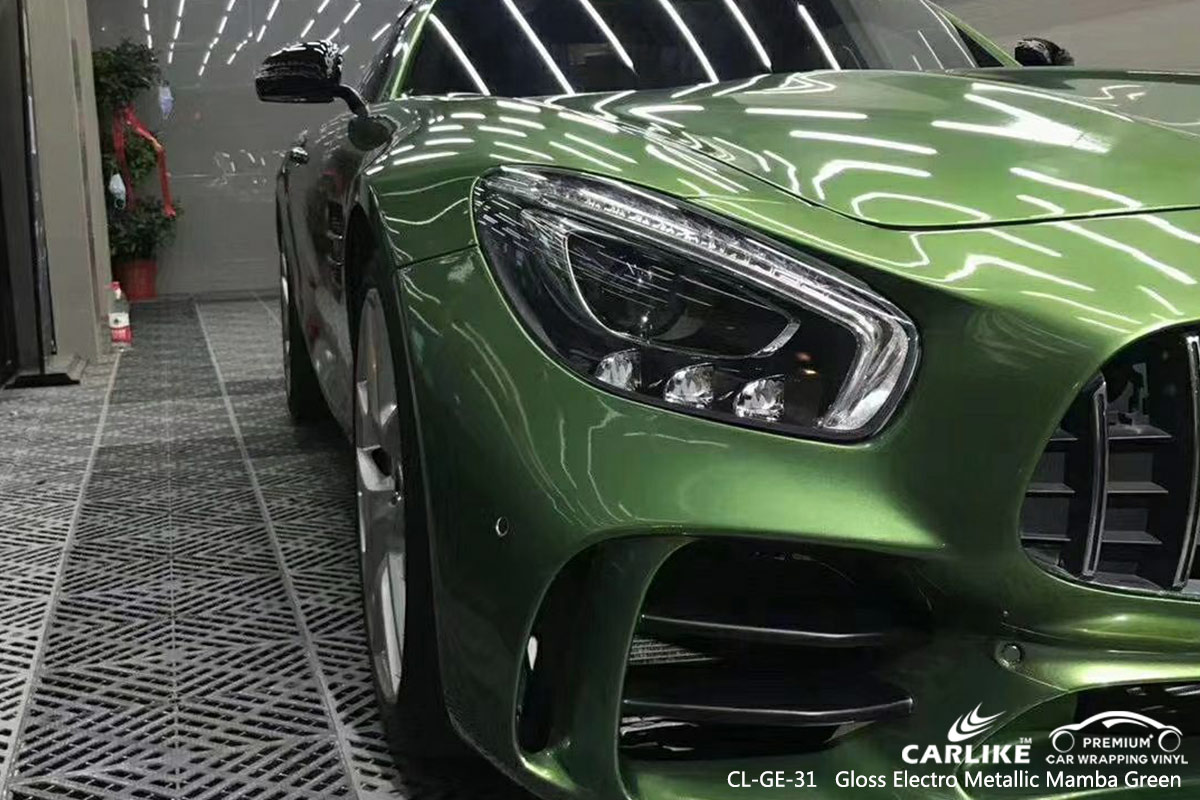 CL-GE-31 gloss electro metallic mamba green vehicle wrapping for MERCEDES-BENZ Parana Brazil