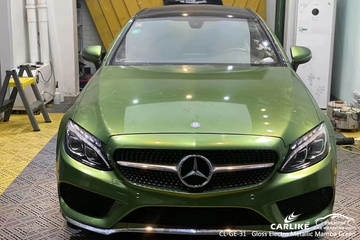 CL-GE-31 gloss electro metallic mamba green vinyl wrapping for MERCEDES-BENZ Northern Cape South Africa