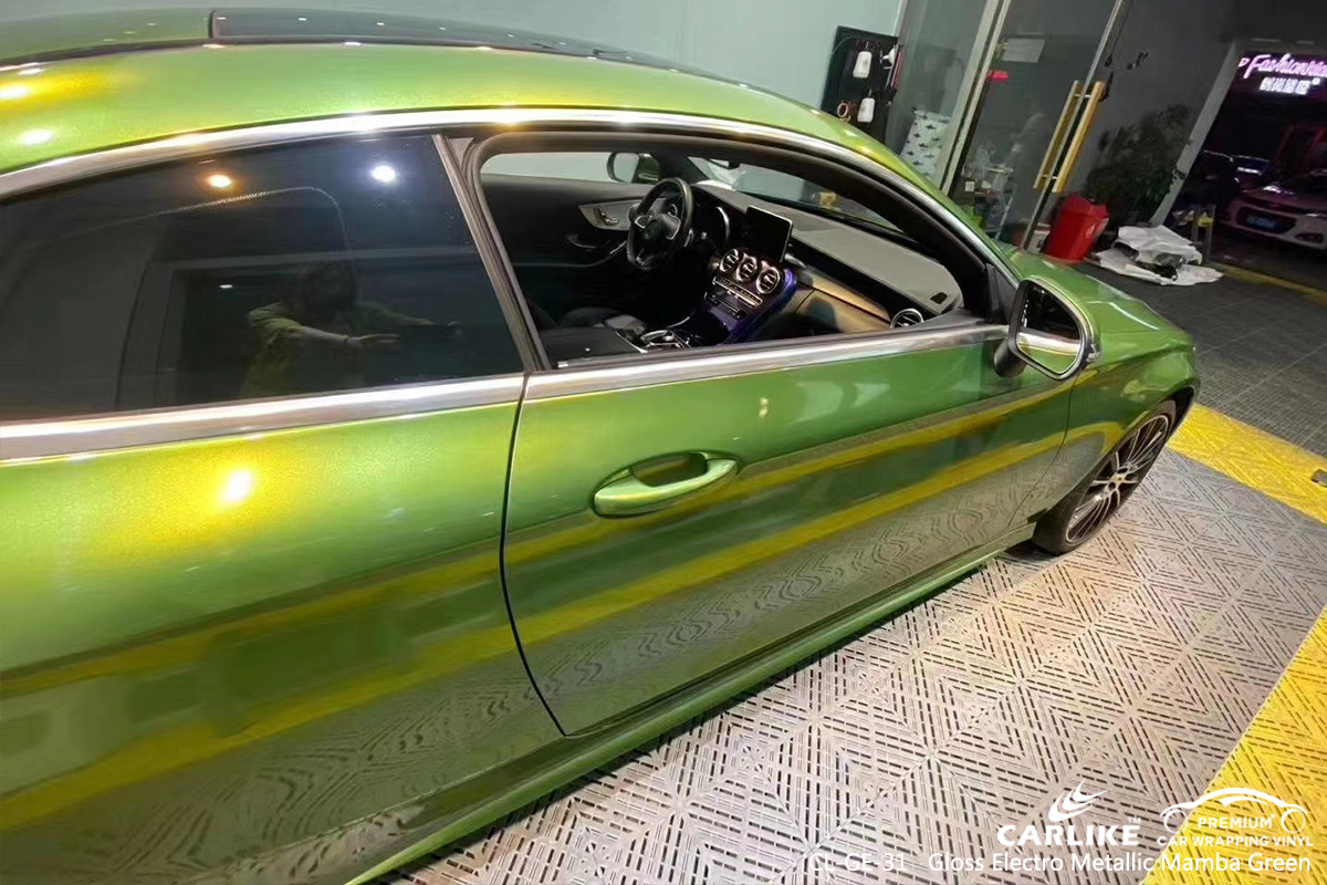 CL-GE-31 gloss electro metallic mamba green vinyl wrapping for MERCEDES-BENZ Northern Cape South Africa