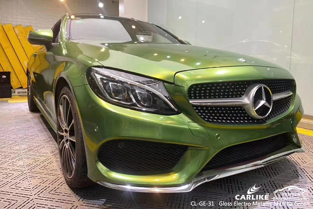 CL-GE-31 gloss electro metallic mamba green vinyl wrapping for MERCEDES-BENZ Northern Cape South Africa