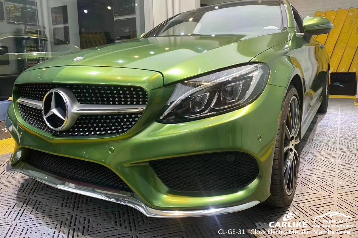 CL-GE-31 gloss electro metallic mamba green vinyl wrapping for MERCEDES-BENZ Northern Cape South Africa