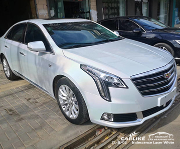 CL-IL-02 iridescence laser white car wrapping foil for CADILLAC