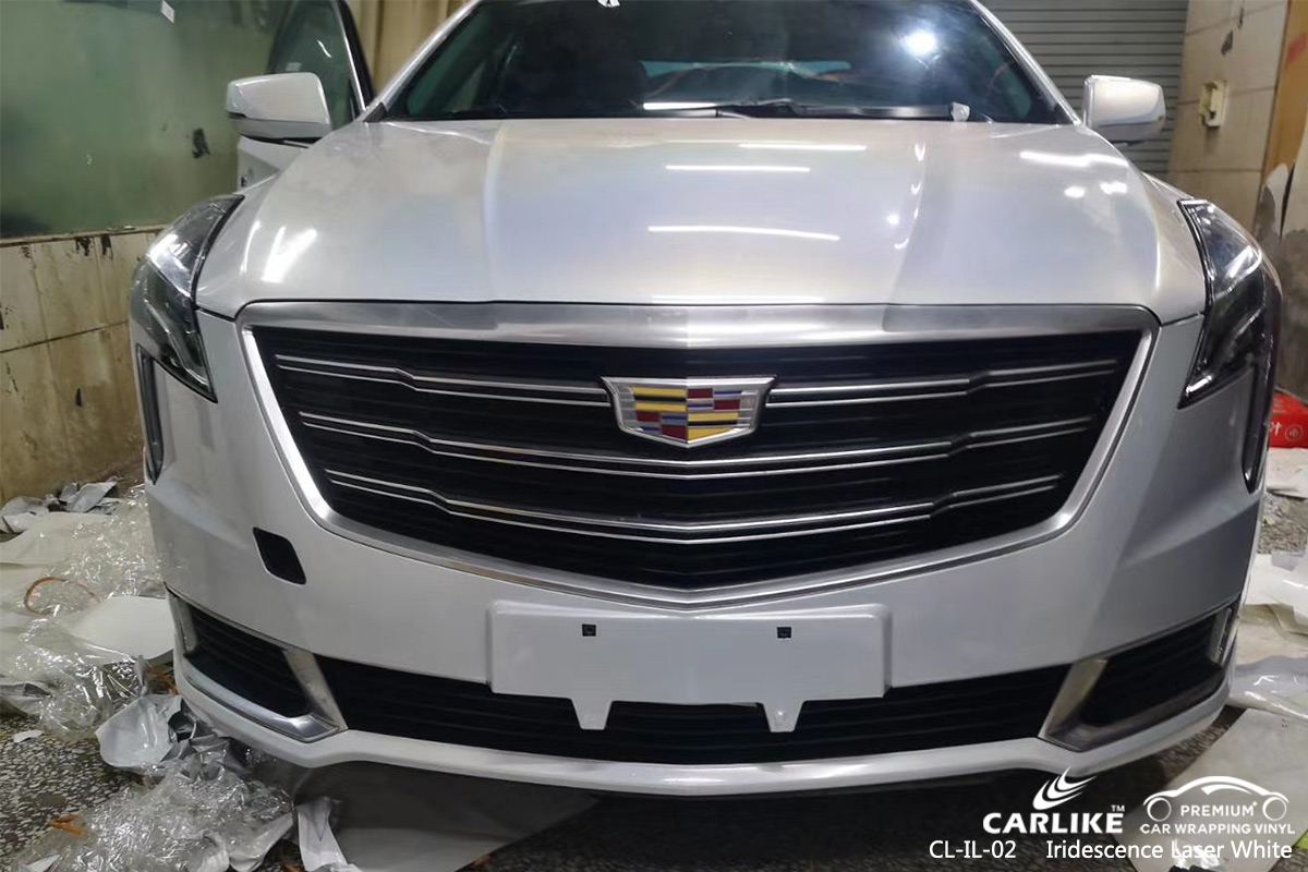 CL-IL-02 iridescence laser white car wrapping foil for CADILLAC Thuringia Germany