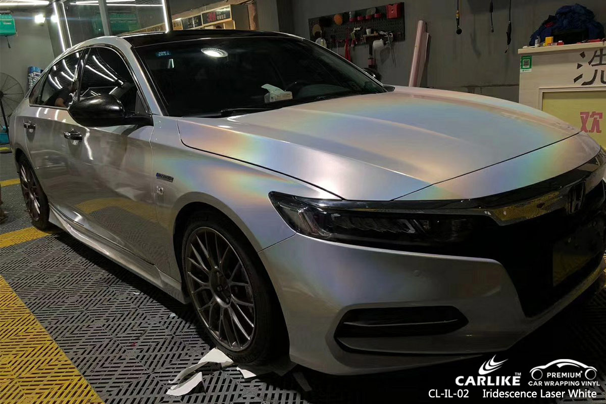 CL-IL-02 iridescence laser white car wrap vinyl matte for HONDA Springfield United States
