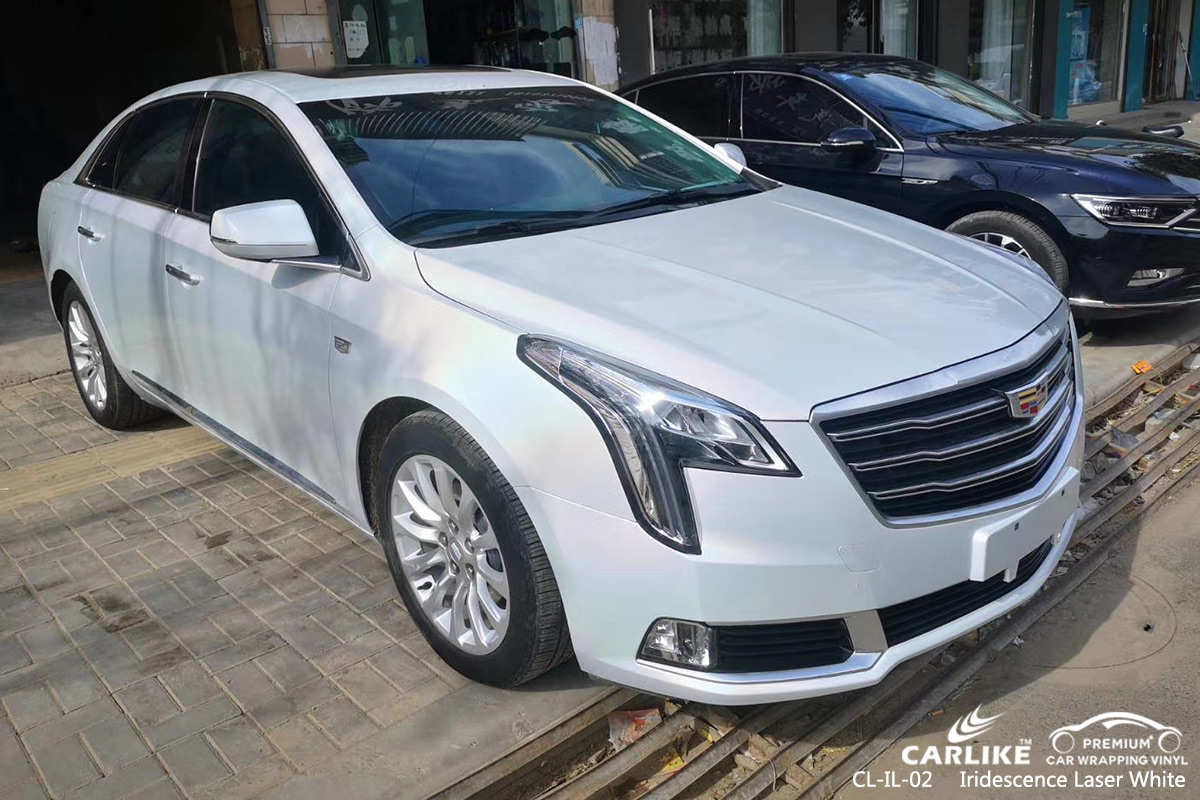 CL-IL-02 iridescence laser white car wrapping foil for CADILLAC Thuringia Germany