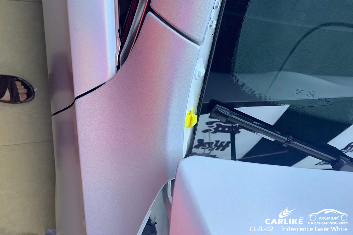 CL-IL-02 iridescence laser white carbon fibre vinyl wrap for bikes for MERCEDES-BENZ Washington D. C. United States