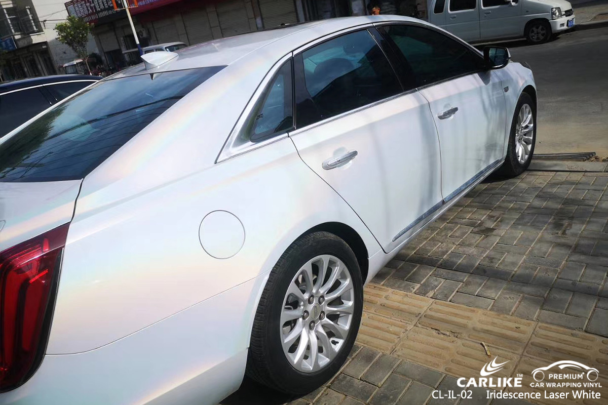 CL-IL-02 iridescence laser white car wrapping foil for CADILLAC Thuringia Germany