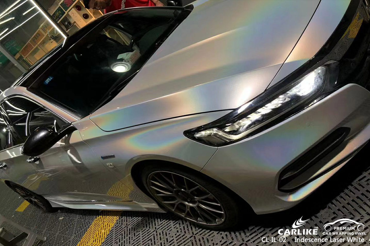 CL-IL-02 iridescence laser white car wrap vinyl matte for HONDA Springfield United States