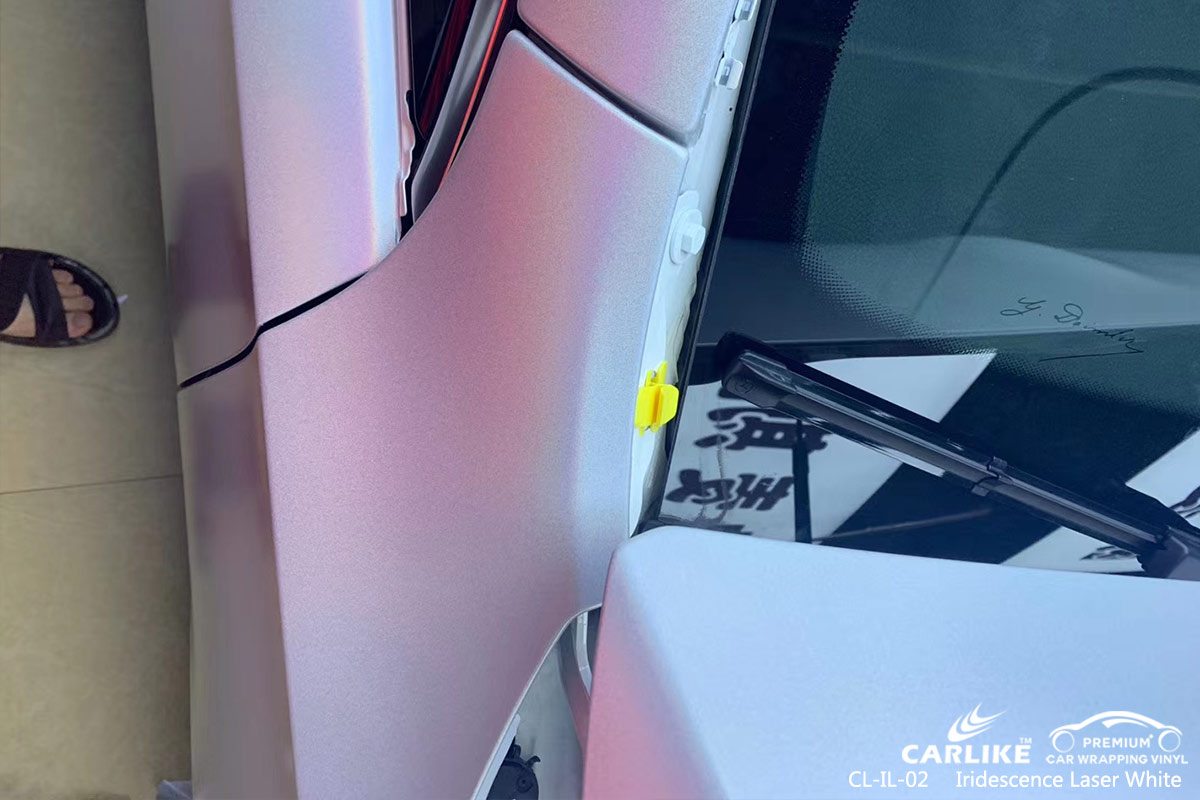 CL-IL-02 iridescence laser white carbon fibre vinyl wrap for bikes for MERCEDES-BENZ Washington D. C. United States