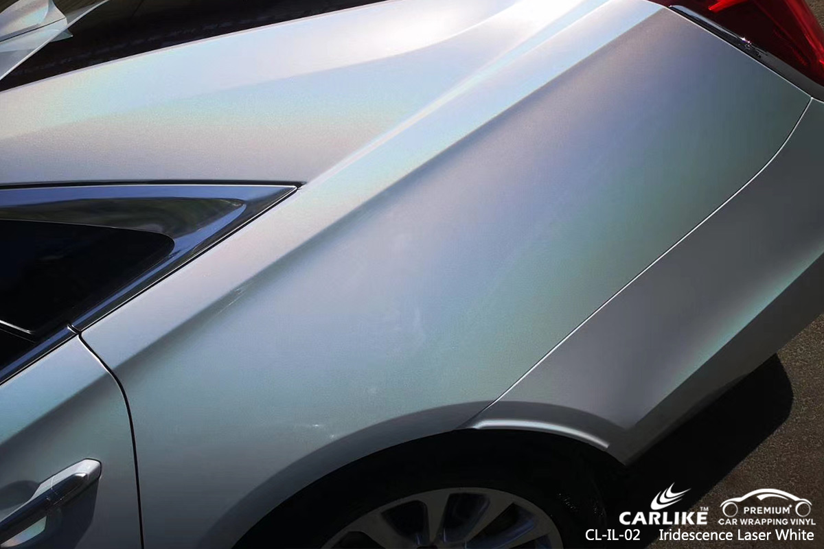 CL-IL-02 iridescence laser white car wrapping foil for CADILLAC Thuringia Germany