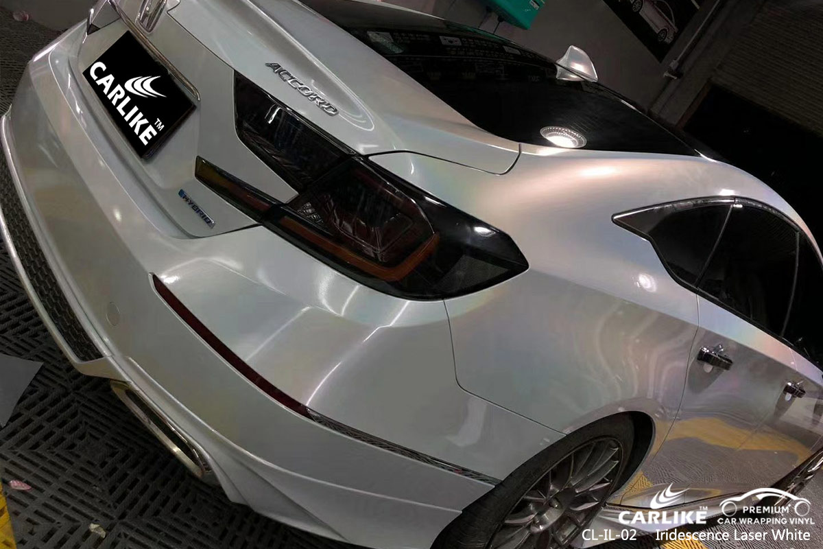 CL-IL-02 iridescence laser white car wrap vinyl matte for HONDA Springfield United States