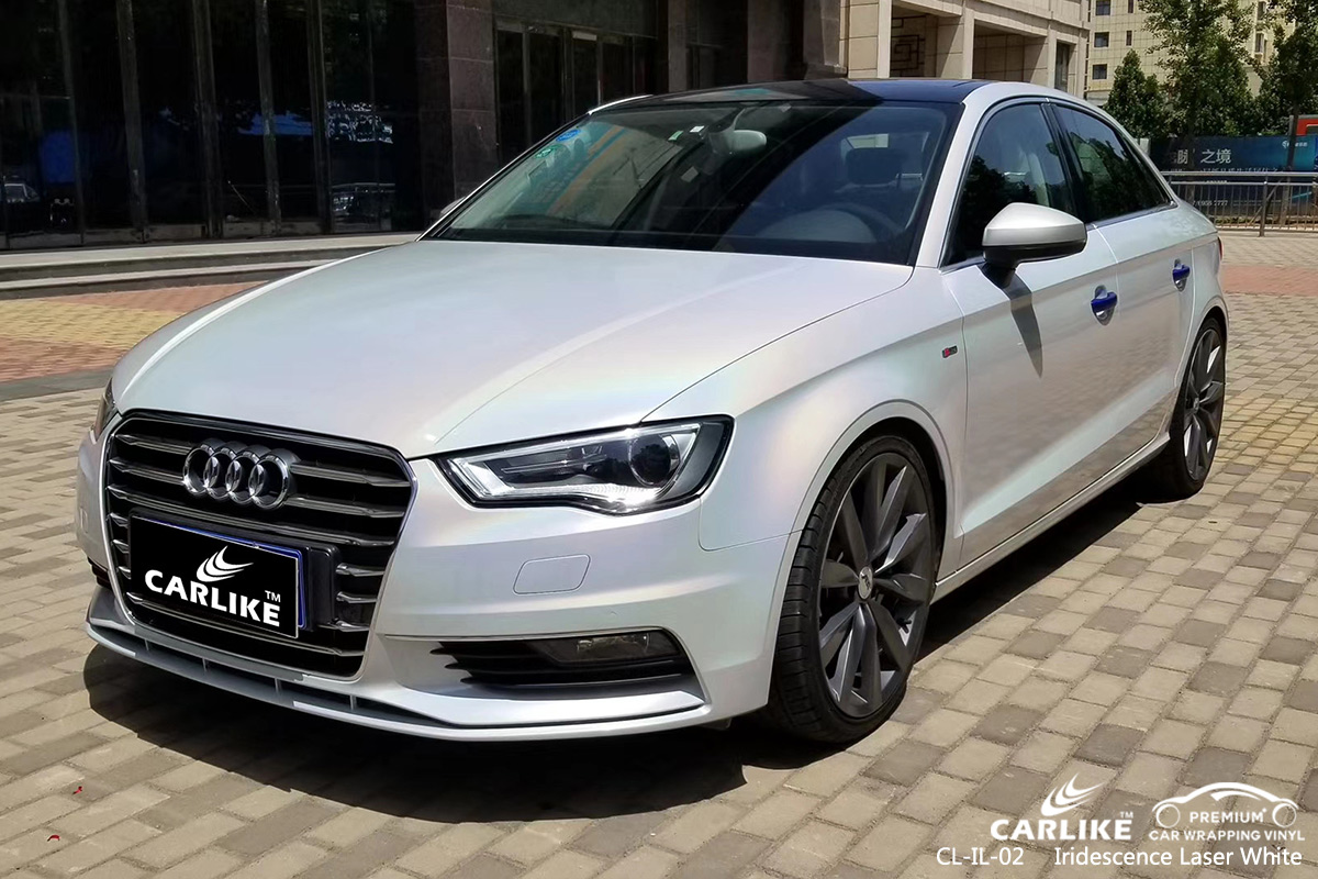 CL-IL-02 iridescence laser white body wrap car supplier for AUDI Grand Est France