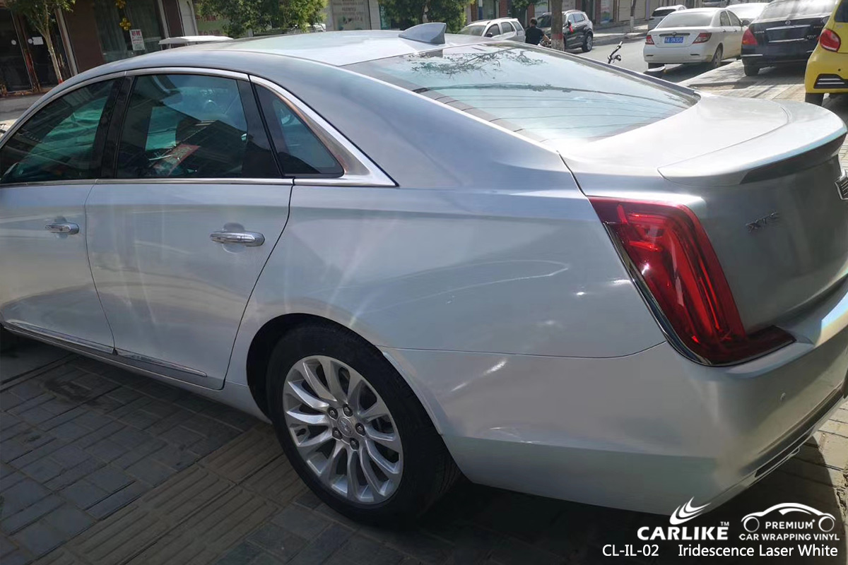 CL-IL-02 iridescence laser white car wrapping foil for CADILLAC Thuringia Germany