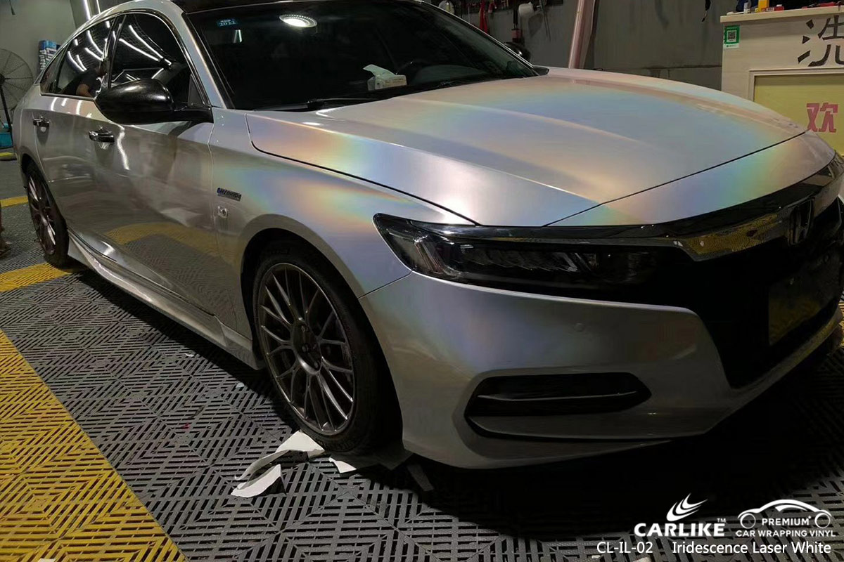 CL-IL-02 iridescence laser white car wrap vinyl matte for HONDA Springfield United States