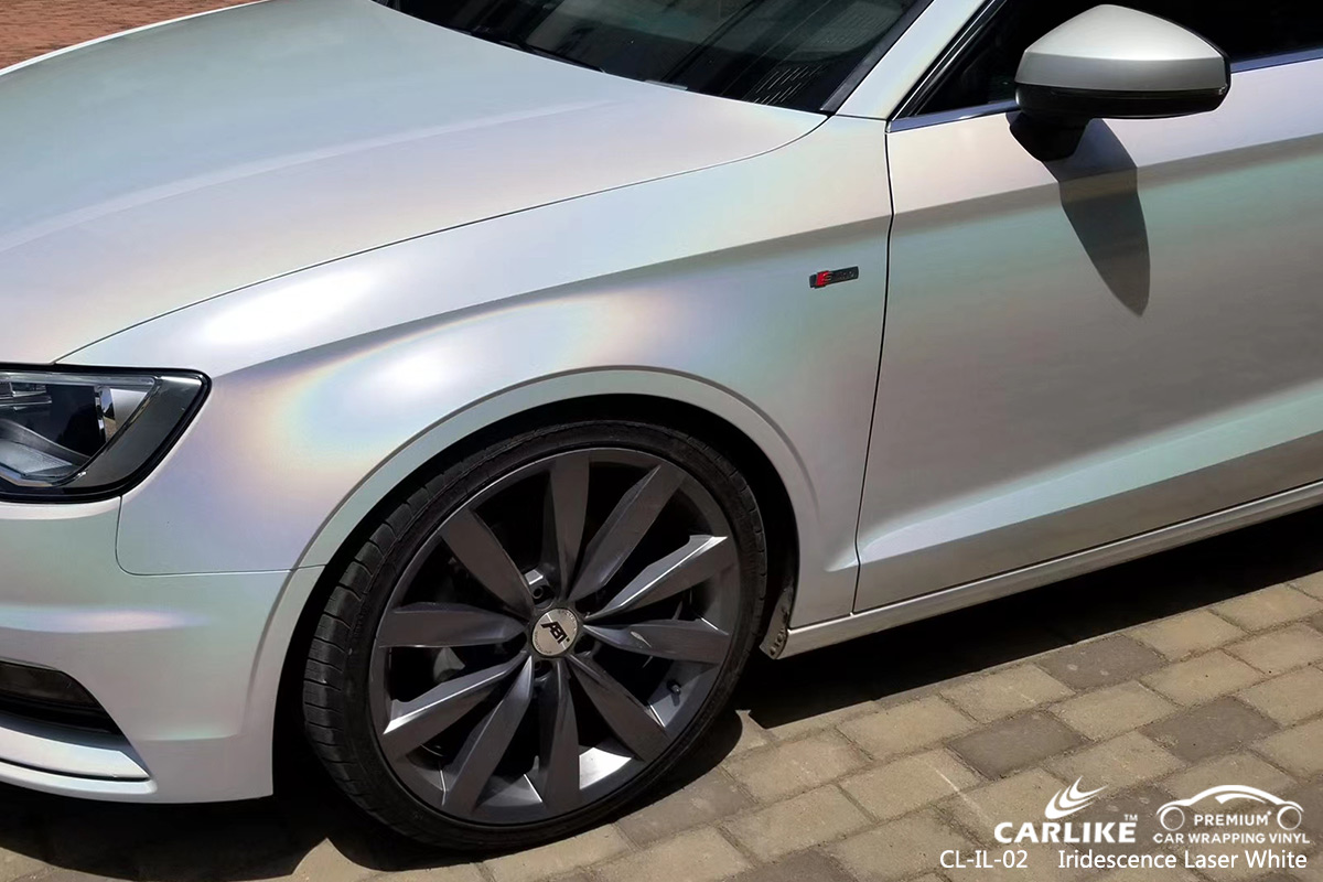 CL-IL-02 iridescence laser white body wrap car supplier for AUDI Grand Est France