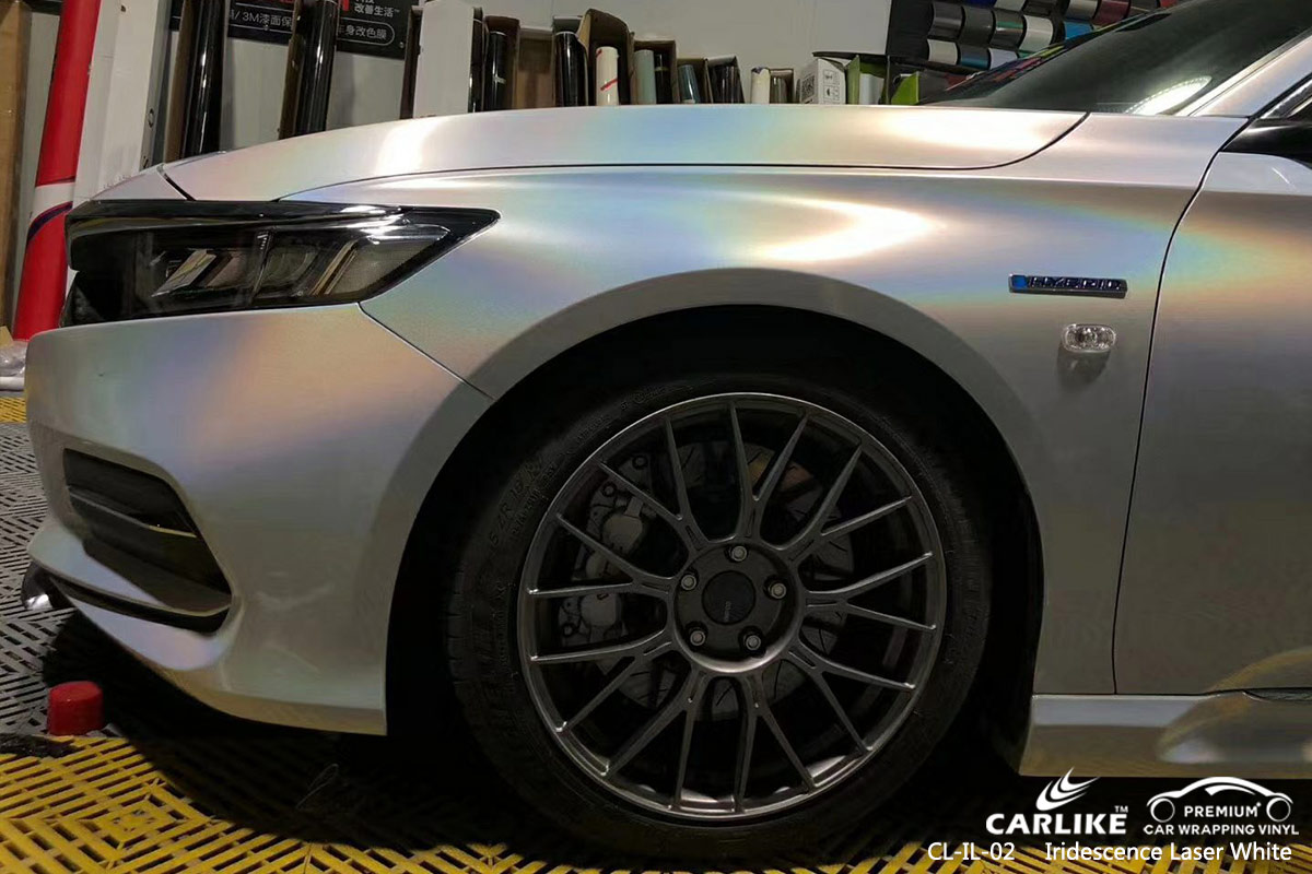 CL-IL-02 iridescence laser white car wrap vinyl matte for HONDA Springfield United States