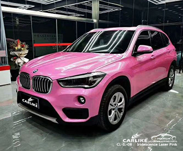 CL-IL-08 iridescence laser pink body wrap car supplier for BMW