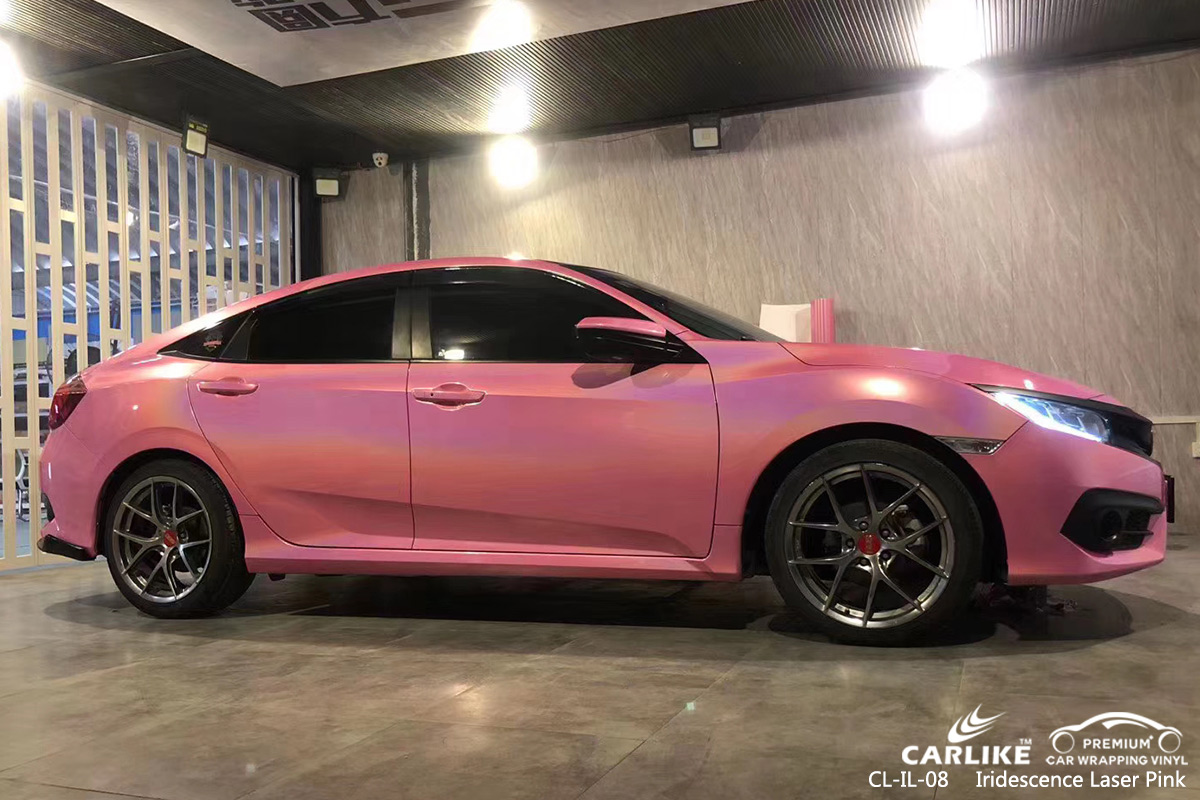 CL-IL-08 iridescence laser pink vinyl wrap my car for HONDA Erzincan Turkey