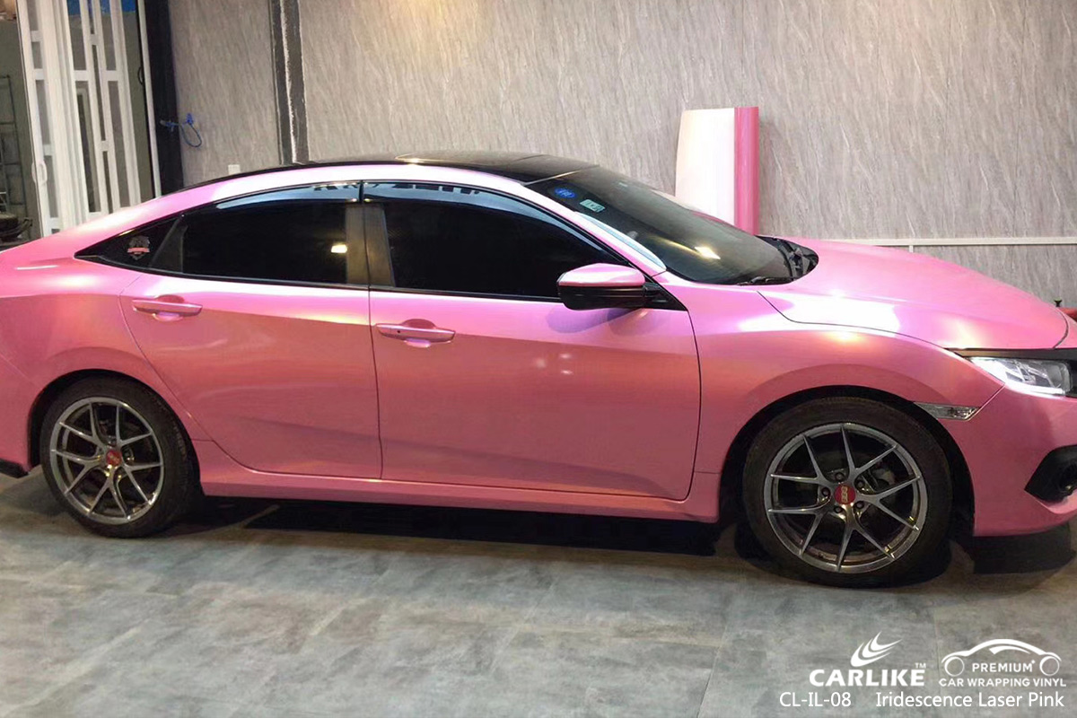 CL-IL-08 iridescence laser pink vinyl wrap my car for HONDA Erzincan Turkey