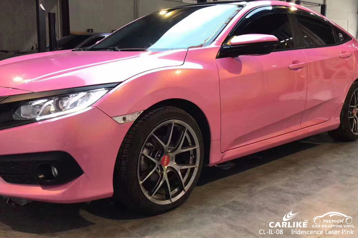 CL-IL-08 iridescence laser pink vinyl wrap my car for HONDA Erzincan Turkey