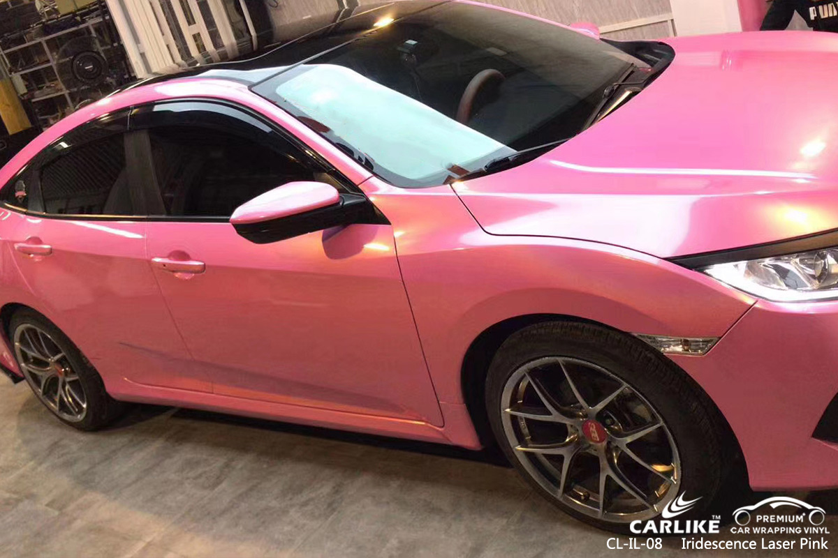 CL-IL-08 iridescence laser pink vinyl wrap my car for HONDA Erzincan Turkey