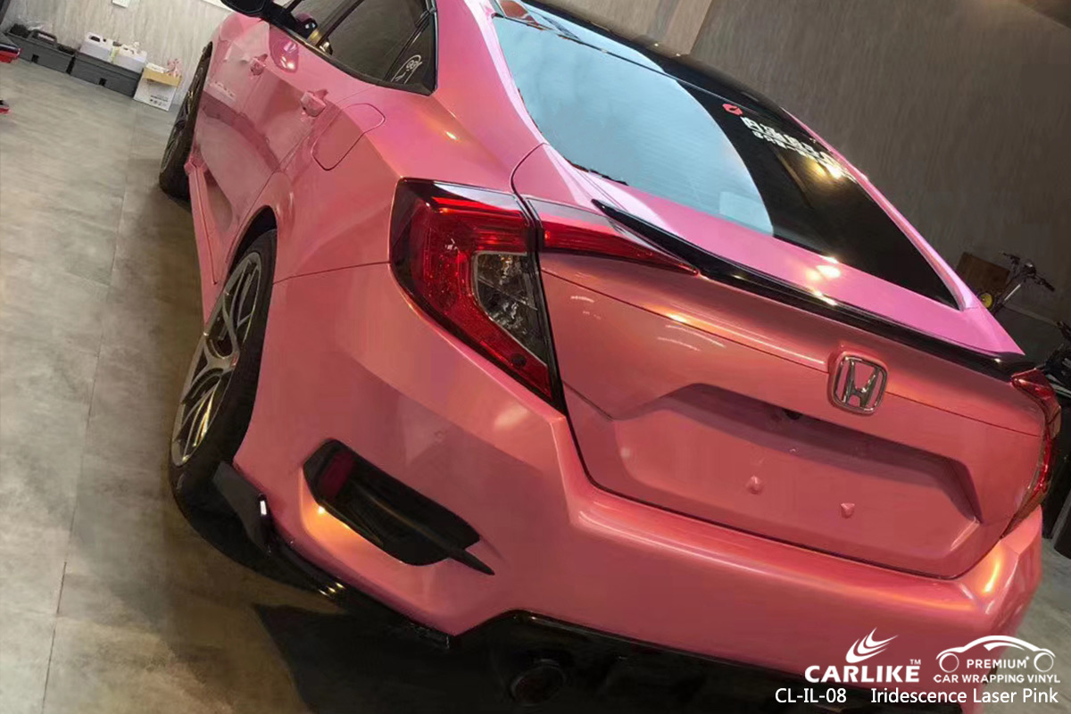CL-IL-08 iridescence laser pink vinyl wrap my car for HONDA Erzincan Turkey