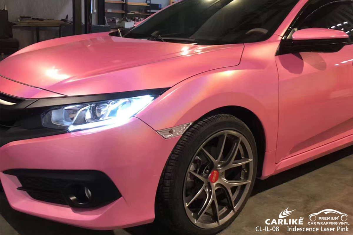 CL-IL-08 iridescence laser pink vinyl wrap my car for HONDA Erzincan Turkey