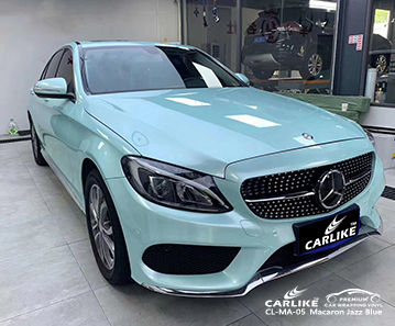 MERCEDES-BENZ Georgia Amerika Birleşik Devletleri için CL-MA-05 macaron caz mavisi parlak vinil şal