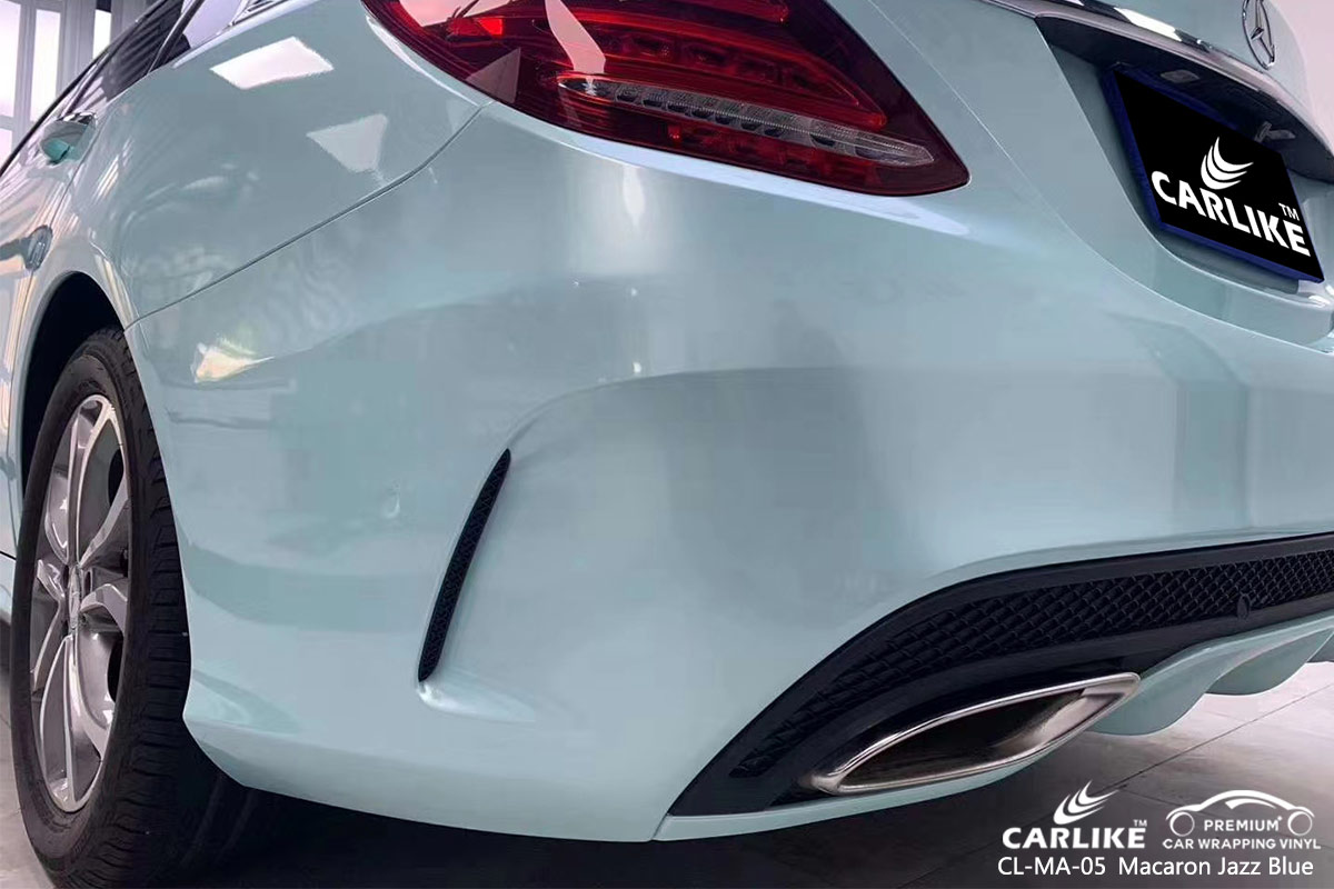 CL-MA-05 macaron jazz blue high gloss vinyl wrap for MERCEDES-BENZ Georgia United States