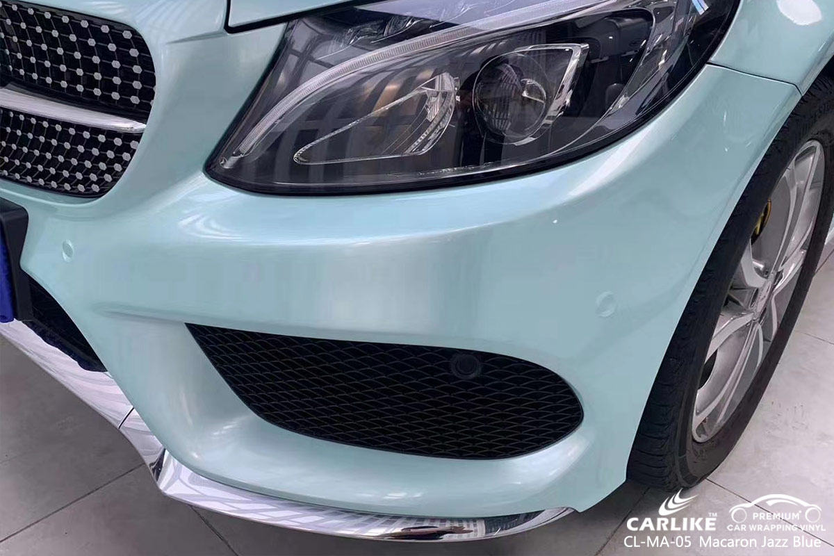 CL-MA-05 macaron jazz blue high gloss vinyl wrap for MERCEDES-BENZ Georgia United States